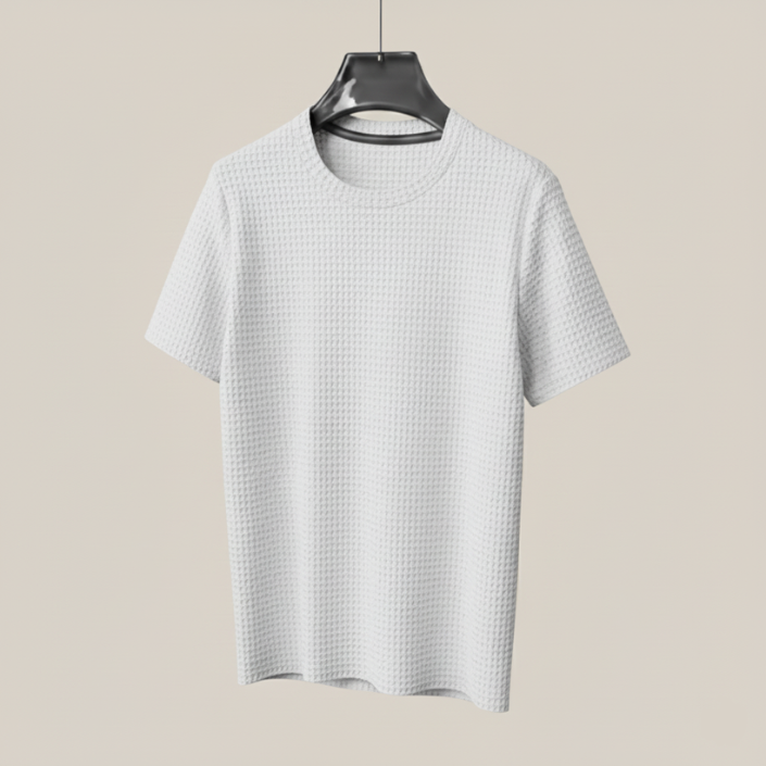 The Summer Waffle Tee – Elevated Style, Lightweight Feel